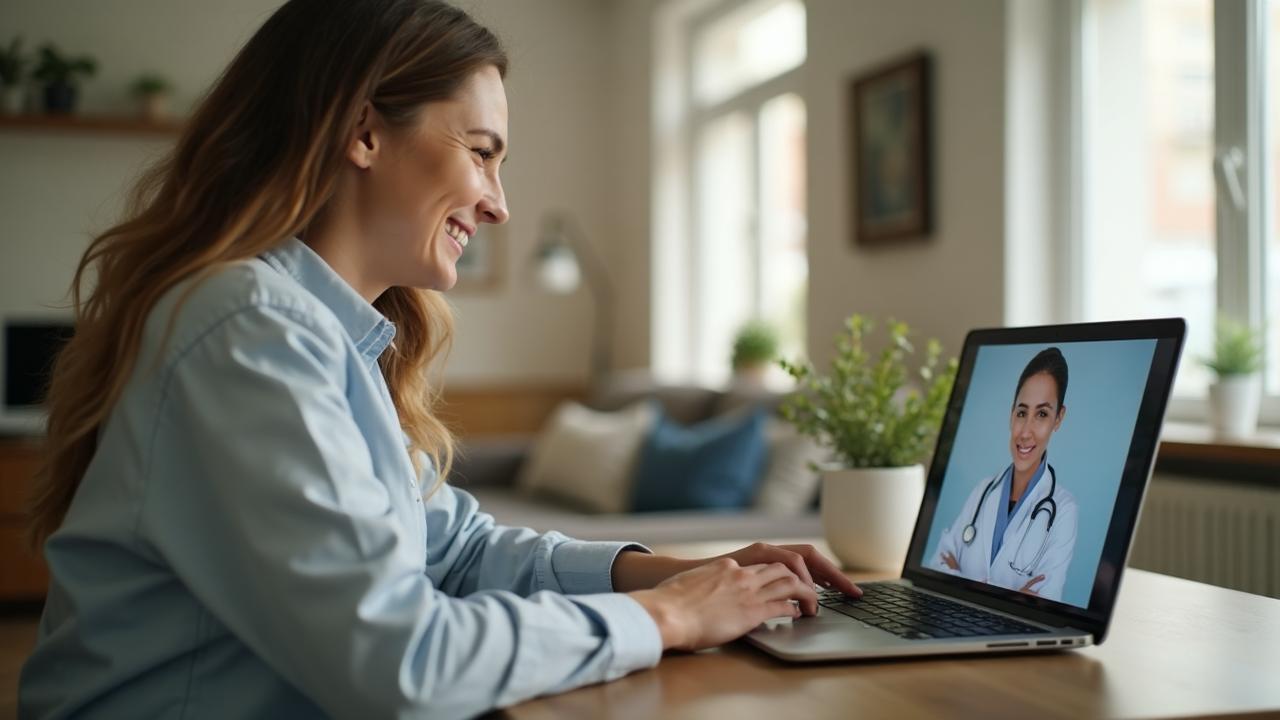 A patient on a video visit with a licensed Utah clinician
